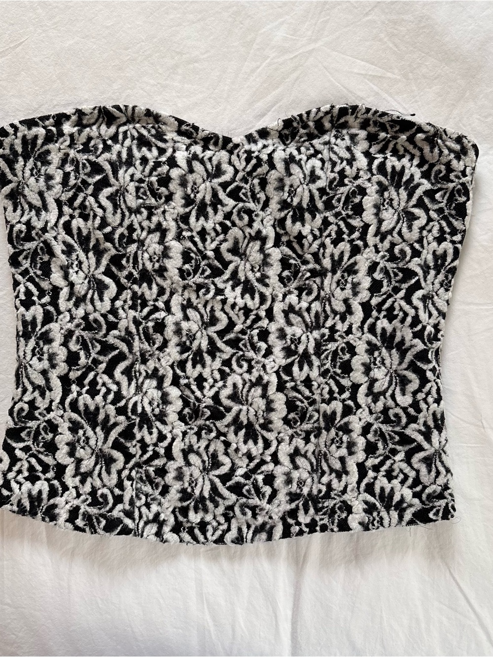 Lace bustier top